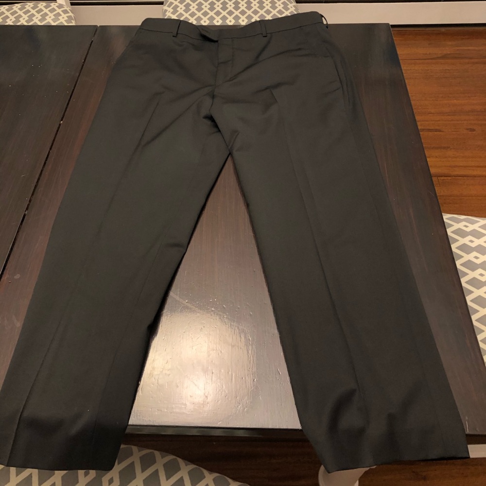 Stafford travel stretch black suit/dress pants